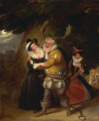 Falstaff w Hernes Oak, z Wesołych żon z Windsoru, akt V, scena v